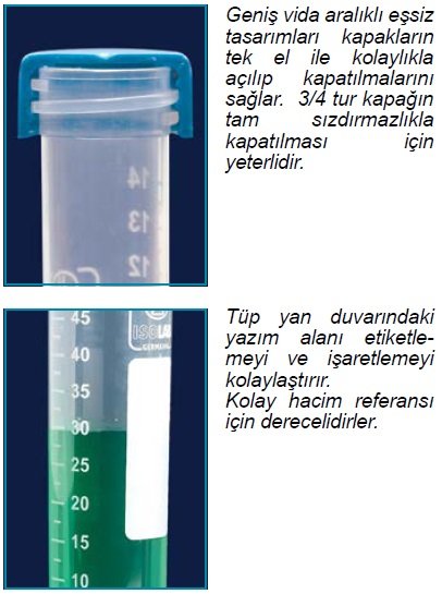 ISOLAB Santrifüj Tüpleri